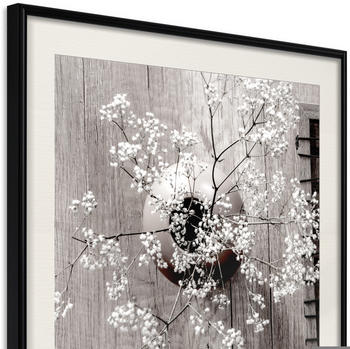 Artgeist Reminiscence of Spring (Square) 50x50cm schwarzer Rahmen mit Passepartout