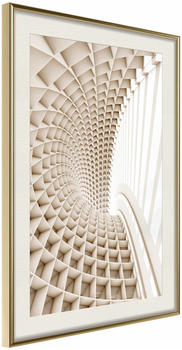 Artgeist Curved Library 20x30cm goldener Rahmen mit Passepartout
