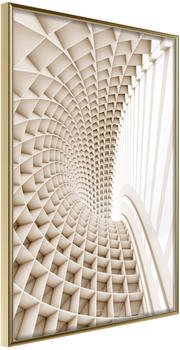 Artgeist Curved Library 20x30cm goldener Rahmen