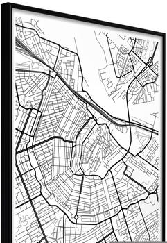 Artgeist City map: Amsterdam 20x30cm schwarzer Rahmen