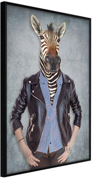 Artgeist Animal Alter Ego: Zebra 30x45cm schwarzer Rahmen
