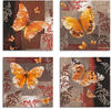 Artland Leinwandbild »Schmetterling 1-4«, Insekten, (4 St.)