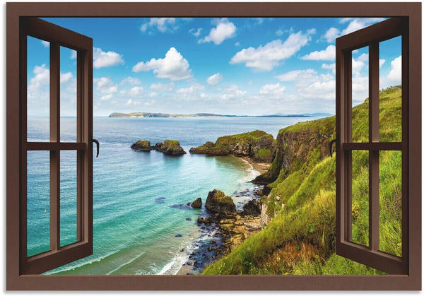 Art-Land Küstenweg in Nordirland durchs Fenster 100x70cm (99520856-0)