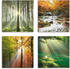 Art-Land Wald Wasserfall Herbsttag 20x20cm (82234361-0)
