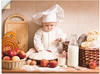 Artland Wandbild »Küche Junge Kind Backen«, Bilder von Kindern, (1 St.), als