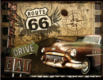 Nostalgic Art Blechschild Highway 66 Road Trip (30x40cm)
