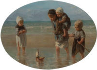 Art for the home Leinwandbild "Kinder Meer (Jozef Isra&euml;ls)" Art Portrait 1 Stk.