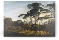 Art for the home Leinwandbild "Italienische Landschaft mit Pinien" Blumen