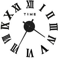 vidaXL 3D-Wanduhr Modernes Design Schwarz 100 cm XXL