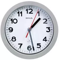 Jakob Maul GmbH Wanduhr MAULstep 20 cm Funkuhr inkl. Batt. silber