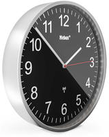 Mebus 19578 Funk Wanduhr 30 Cm Silber Leisegang-uhrwerk