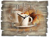 Artland Wanduhr »Dampfender Cappuccino und Croissant«, wahlweise mit Quarz- oder