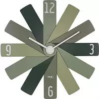 TFA Dostmann 60.3020.04 Quarz Wanduhr 400 mm x 37 mm x 400 mm Gr&uuml;n, Oliv, Waldgr&uuml;n