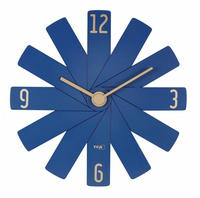 TFA Dostmann 60.3020.06 Quarz Wanduhr 40 mm x 3.7 mm x 40 mm Blau, Mitternachtsblau