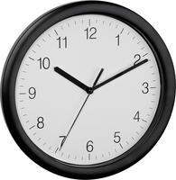 Wanduhr Quarzuhr Kunststoff Schwarz &Oslash; 254 Mm 1,5 V Zahlen