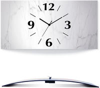 Artland Wanduhr "Wei&szlig;e Marmor Textur" wahlweise mit Quarz- oder Funkuhrwerk, lautlos