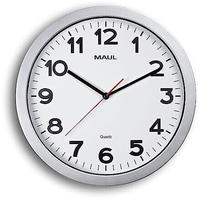 Jakob Maul GmbH Wanduhr MAULstep 35 cm Quarzuhr inkl. Batt. silber