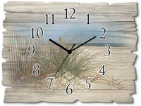 Artland Wanduhr "Sch&ouml;ne Sandd&uuml;ne mit Gr&auml;sern und Zaun" wahlweise mit Quarz-...