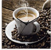 Artland Wanduhr »Heißer Kaffee - dampfender Kaffee«