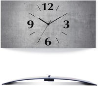 Artland Wanduhr "Grauer Beton" wahlweise mit Quarz- oder Funkuhrwerk, lautlos...