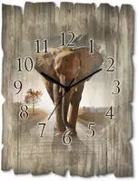 Artland Wanduhr "Ein Elefant l&auml;uft auf der Stra&szlig;e" wahlweise mit Quarz- oder