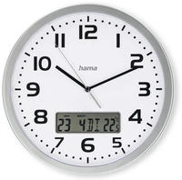 Hama 00185878 Funk Wanduhr 30cm x 300mm x 300mm x 35mm Silber