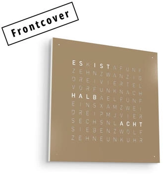 Qlocktwo Earth Earth 45 Frontcover Steel Series Hazelnut