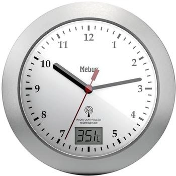 Mebus Funk Badezimmeruhr Silber (41124)