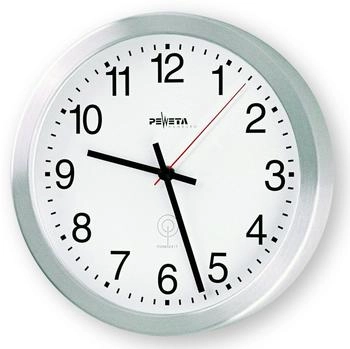 Peweta Funkwanduhr Aluminium mattsilber Ø 30 cm (51.190.305)