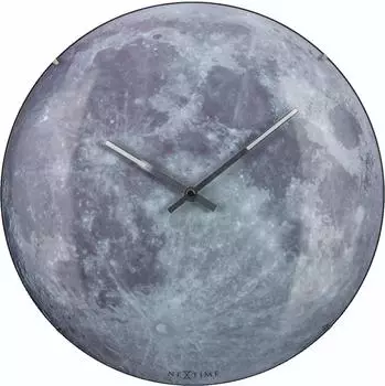 Nextime Moon Dome Wanduhr leuchtend im Dunkeln (Nex017141)