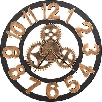 vidaXL Wanduhr Metall 58 cm Golden und Schwarz (283861)