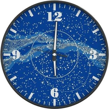 vidaXL Wanduhr mit leuchtender Skala und Zeiger blau (4008409)
