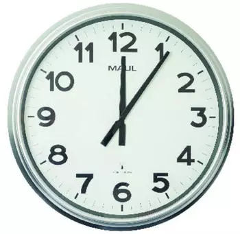 MAUL Radio wall clock 61 cm silver (9056195)