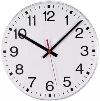 Eurotime Radio wall clock 30 cm white (55000)