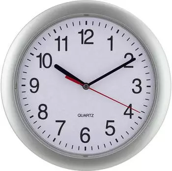 Eurotime Quarz Wanduhr 25 cm silber (22222)