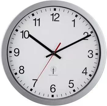 Eurotime Radio wall clock 30 cm silver (56831-07)