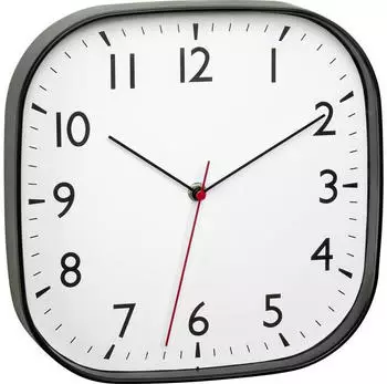 TFA Dostmann Quarz Wanduhr 27,9 cm schwarz (60.3076.01)
