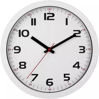 TFA Dostmann Quarz Wanduhr 30,5 cm wei&szlig; (60.3050.02)