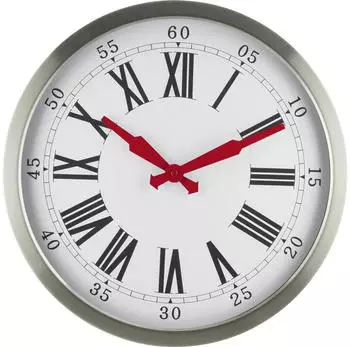 Eurotime Radio wall clock 40 cm silver (56860-07)