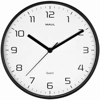 MAUL Quarz Wanduhr 25 cm x 40 mm schwarz (9051690)