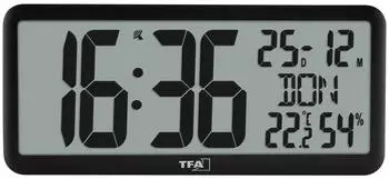 TFA Dostmann Radio wall clock 35.6 x 16.1 x 2.7 cm black (60.4525.01)