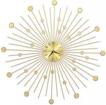 vidaXL Wanduhr aus Metall, golden, 70cm