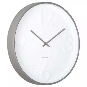 Karlsson Ayuno Wanduhr rund, dunkelgrau, Ø40cm (KA6063GY)