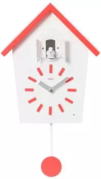 Cuco Clock Kuckucksuhr BAUERNHAUS Pendeluhr mit Nachtruhefunktion, 28,3x22,8x10,4cm