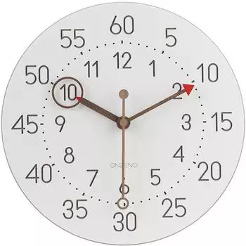 ONZENO Wanduhr "The Precise." lautlos, Holzwerkstoff, &Oslash;29cm (KL04959)
