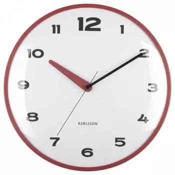 Karlsson Brisk Dome Wanduhr roter Ocker, Ø40cm (KA6028RD)