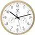 Holzwerk WEGBERG Funk-Wanduhr Thermometer & Hygrometer, Holz, 30cm (WEGBERG)