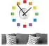 Relaxdays Wanduhr Schaumstoff Metall Bunt Leise 110 cm