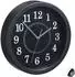 Relaxdays Wanduhr Kunststoff Metall Schwarz Sekundenzeiger 20 cm x 4 cm