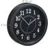 Relaxdays Wanduhr Kunststoff Metall Schwarz Sekundenzeiger 20 cm x 4 cm